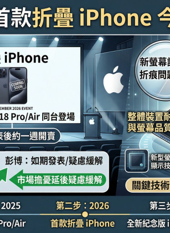 蘋果折疊iPhone傳遇生產挑戰 仍計畫9月發表、首批供貨恐有限