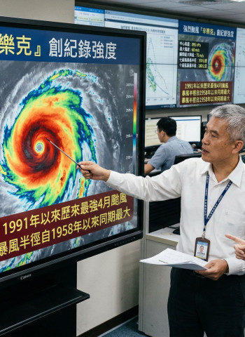 強烈颱風「辛樂克」刷新紀錄！4月最強風王誕生 專家：結構近乎完美