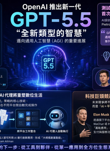 GPT-5.5問世！OpenAI宣告邁向AGI AI自主任務能力大突破