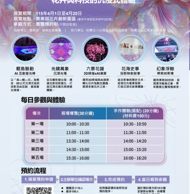 臺南2026花卉科技展限期回歸再開放　沉浸體驗展現花卉科技交織的創新魅力　65米巨幕現正開放預約參觀