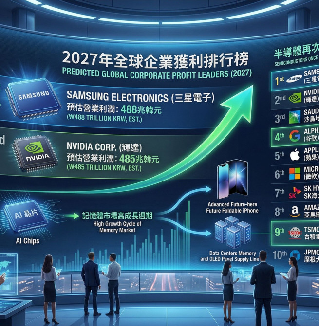 AI帶動「獲利王之爭」！三星強勢反攻 挑戰輝達全球第一