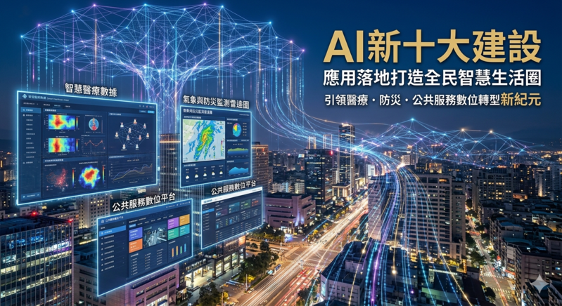 AI新十大建設推動應用落地　打造全民智慧生活圈　引領醫療、防災與公共服務數位轉型新紀元