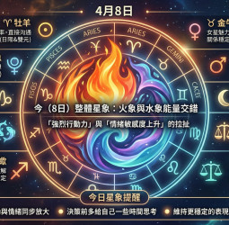 2026年4月8日星座運勢 行動力提升但情緒波動大、12星座完整解析