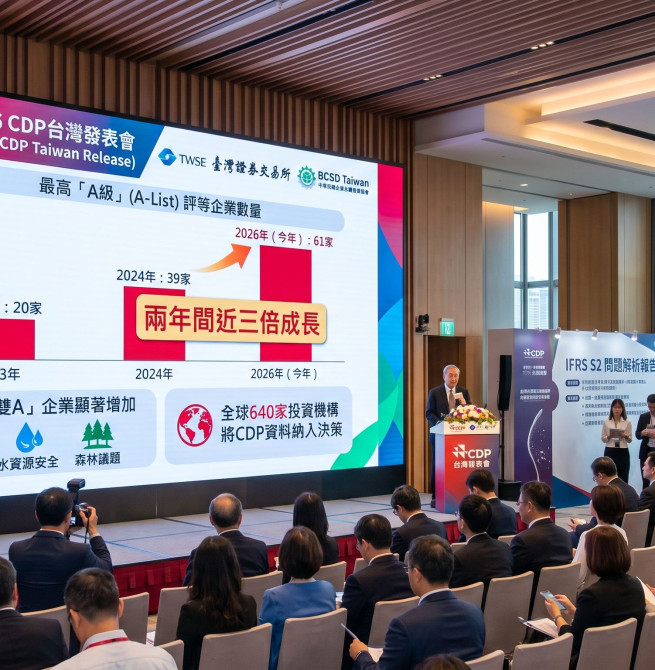 CDP台灣發表會登場！企業A級數兩年翻三倍 證交所：永續力成競爭關鍵
