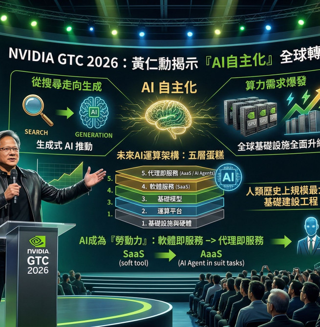黃仁勳：AI正在重塑全球基礎建設 人類史上最大工程展開