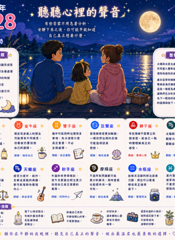 2026年8月28日 明日星座運勢  聽聽心裡的聲音