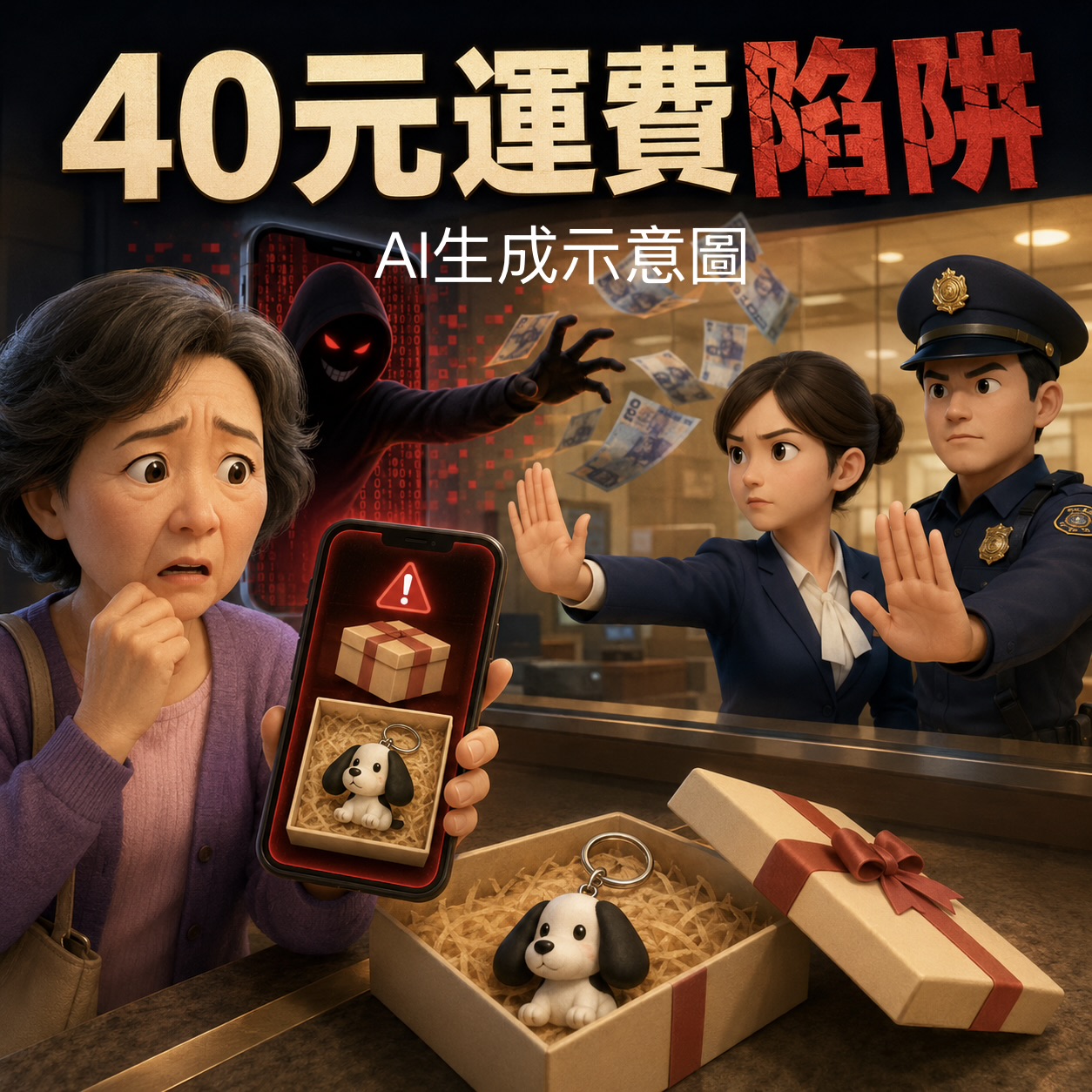 40元運費變300萬損失！免費吊飾藏詐騙陷阱　婦人再匯200萬前獲救