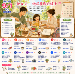 2026年9月1日 明日星座運勢  把九月，過成喜歡的樣子