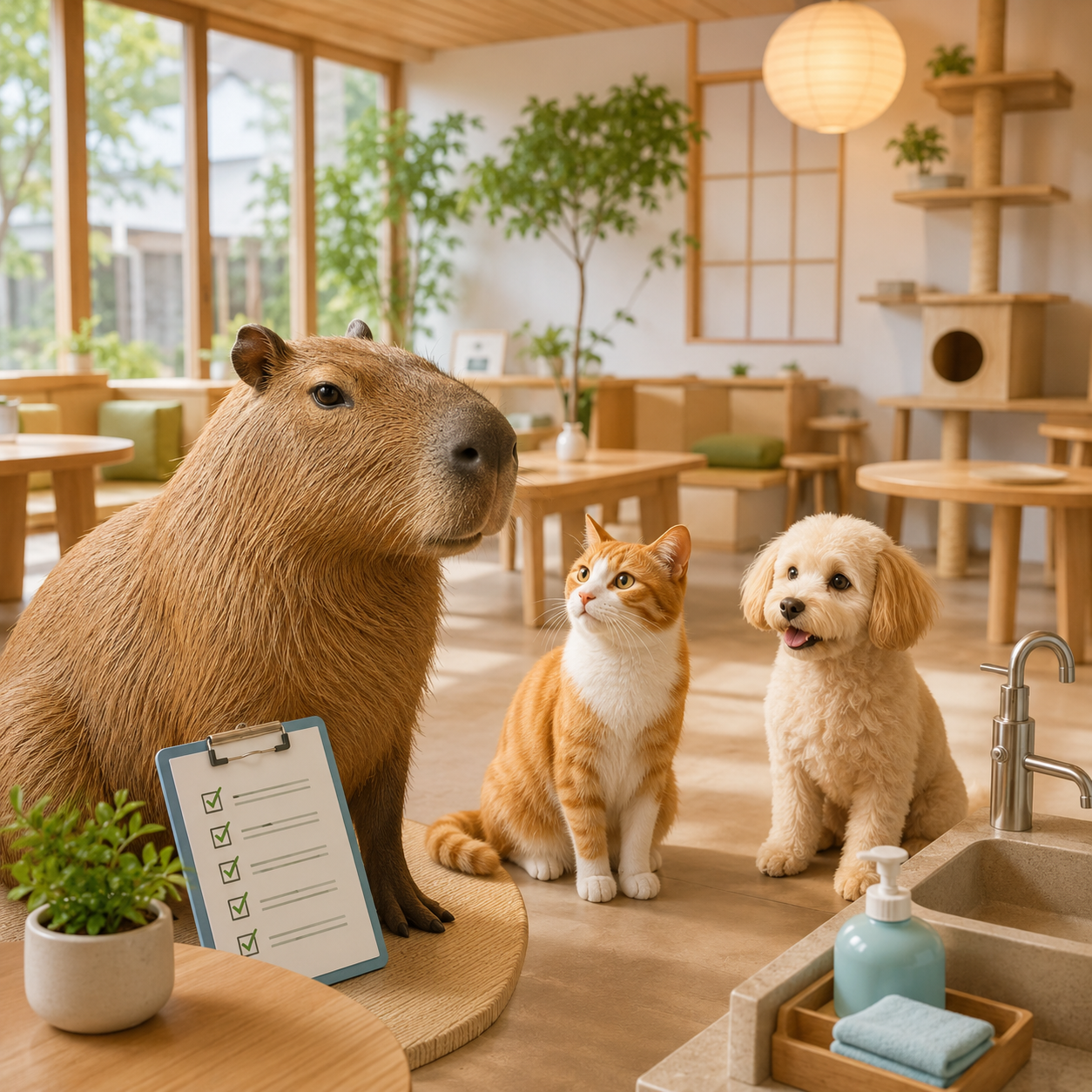 日本首次全面調查動物咖啡館！水豚、貓狗互動場所將查衛生與動物福利