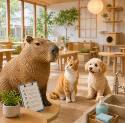 日本首次全面調查動物咖啡館！水豚、貓狗互動場所將查衛生與動物福利