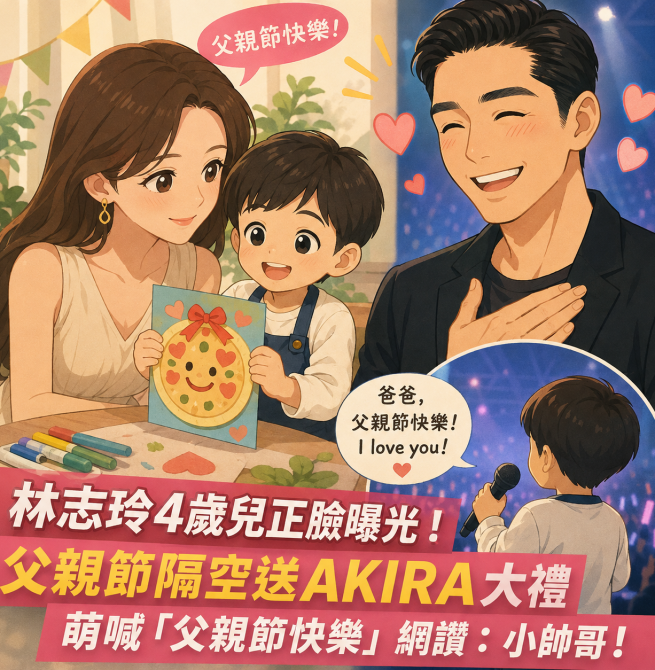 林志玲4歲兒正臉曝光！父親節親手做禮物送AKIRA　演唱會驚喜獻聲「I love you」