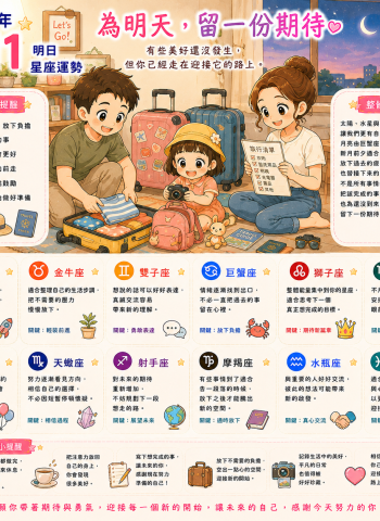 2026年8月11日 明日星座運勢  為明天，留一份期待