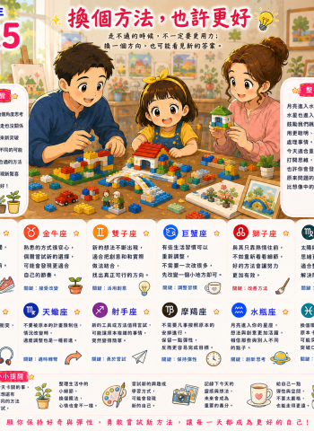 2026年8月25日 明日星座運勢  換個方法，也許更好