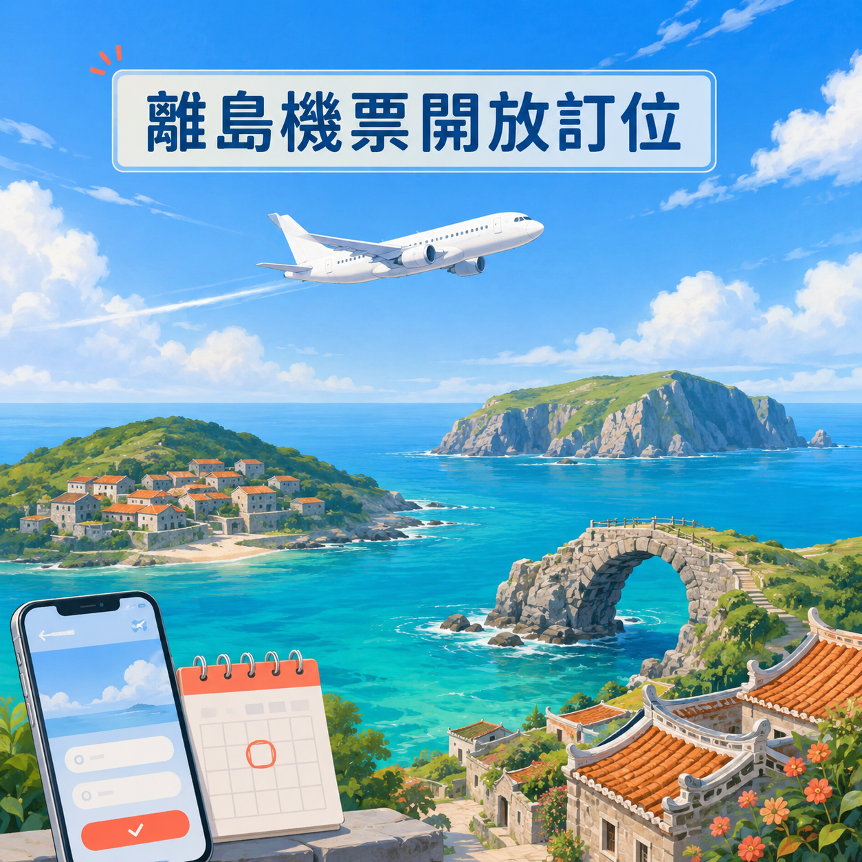 光復節連假離島機票8月24日開放訂位！逾8.7萬個座位、退票規定一次看