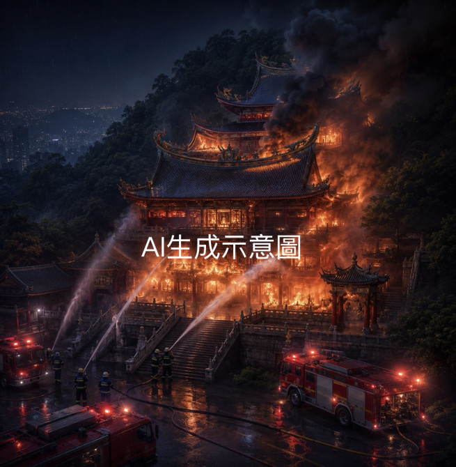 木柵指南宮凌霄寶殿大火！延燒逾3小時撲滅　60年建築嚴重受損