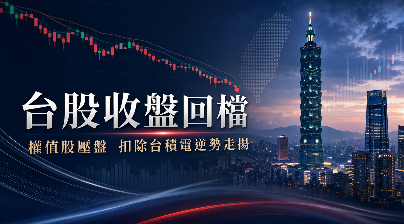 台股收盤跌210點失守46000！  扣除台積電逆勢上漲、權值股壓抑大盤　櫃買跌逾1%