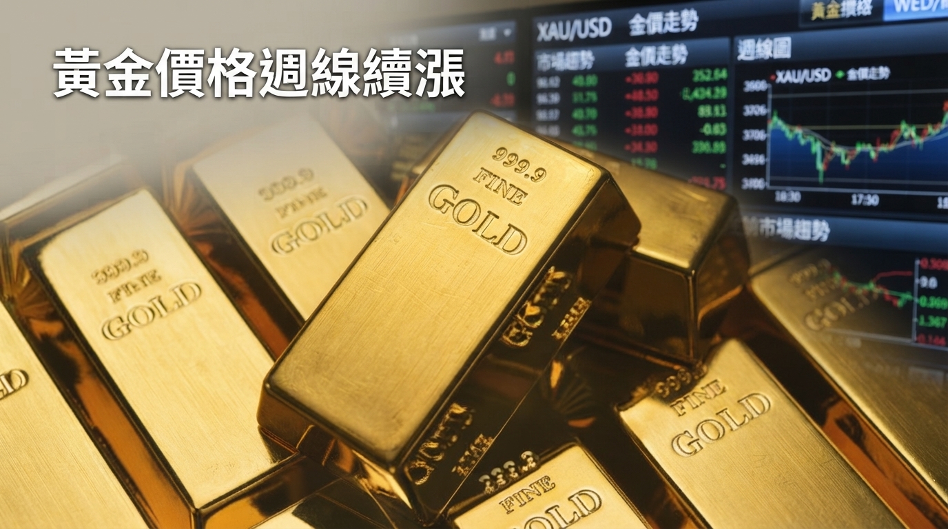 黃金價格週線上漲0.9%！美國通膨降溫推升Fed按兵不動預期　美元走弱助金價