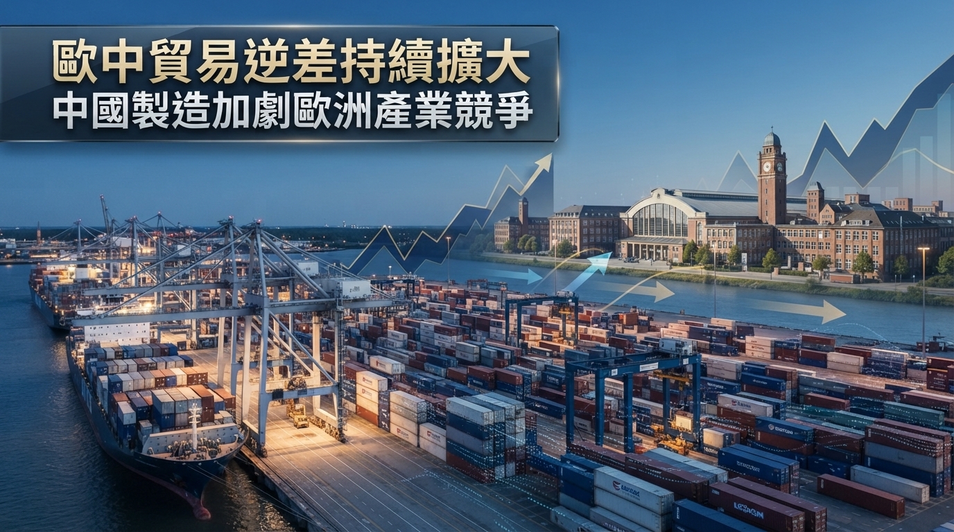 歐中貿易逆差持續擴大！德國年增86.5%、瑞典飆4倍　歐盟面臨中國製造新壓力