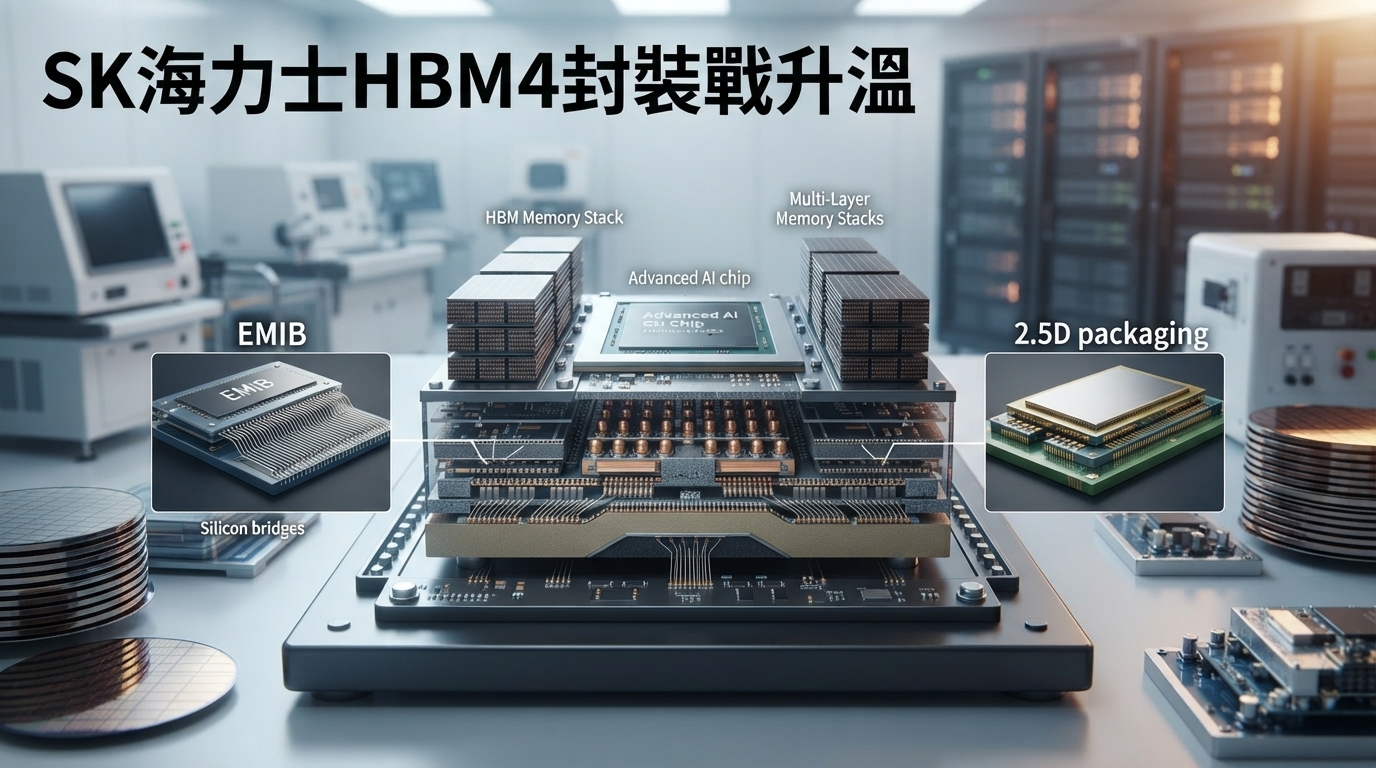 SK海力士HBM4封裝出現英特爾EMIB　AI記憶體競賽延伸至先進封裝技術