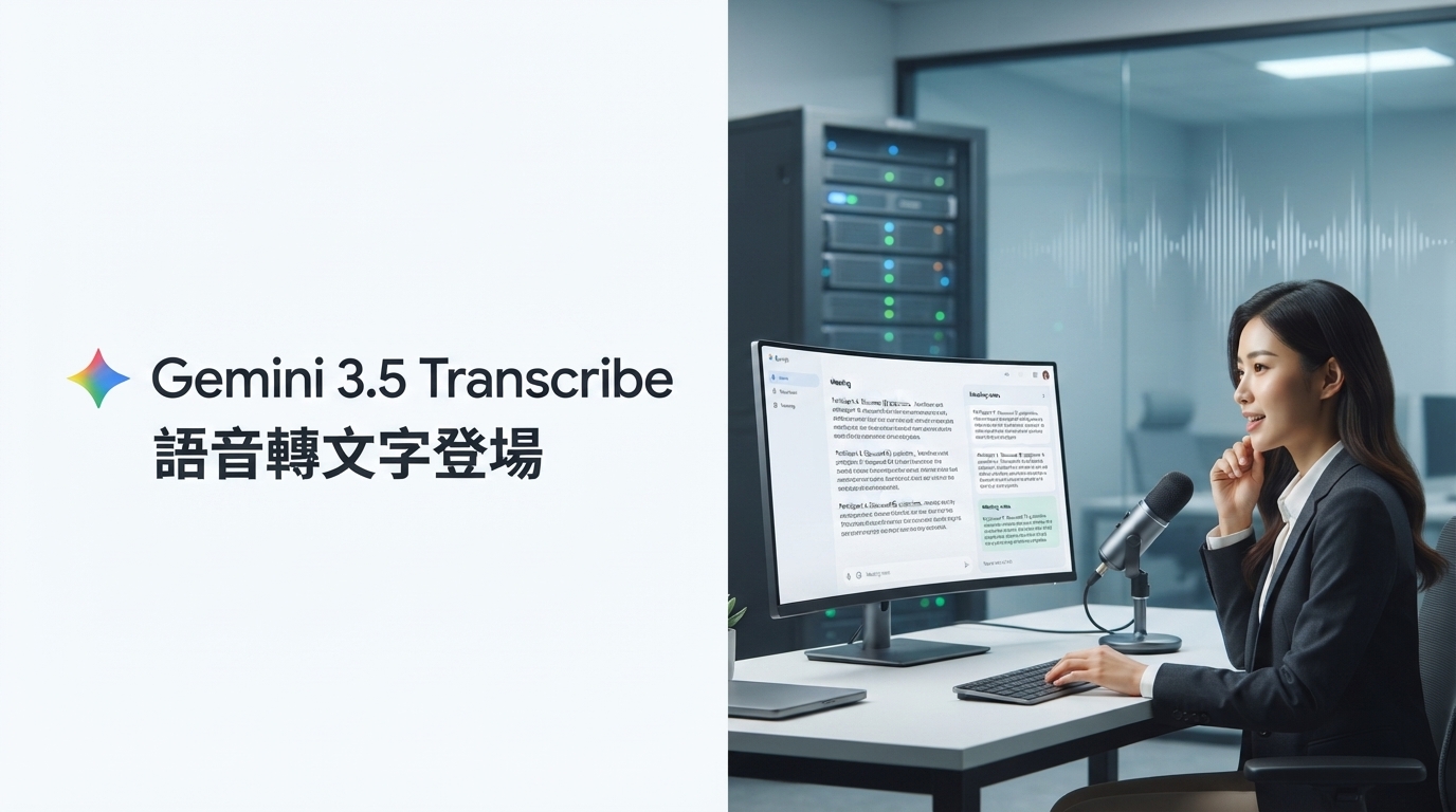 Google Gemini 3.5 Transcribe登場　語音轉文字WER達2.6%躋身前五，仍落後ElevenLabs