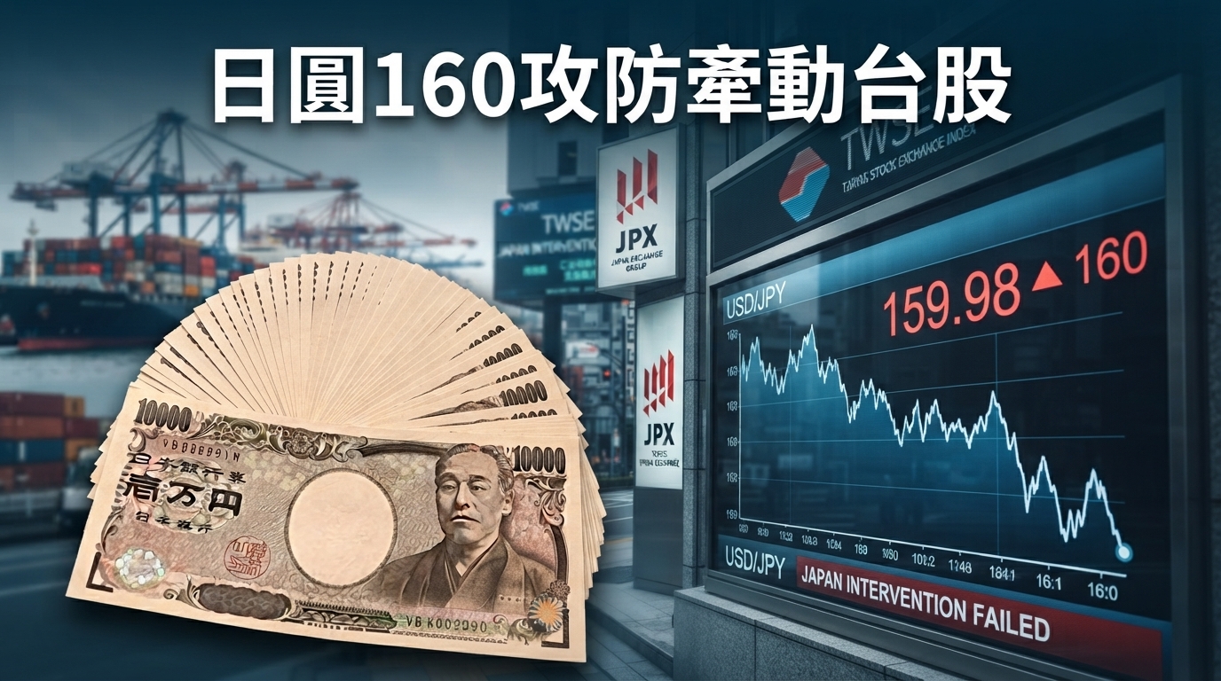 日本政府砸15.4兆日圓救匯仍難守160　弱日圓衝擊台灣出口與台股市場