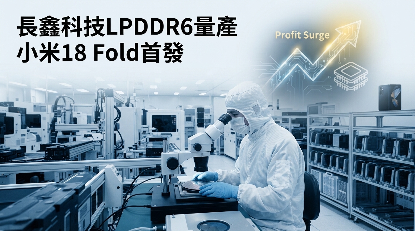 長鑫科技上半年淨利776億元人民幣　中國合肥LPDDR6量產、小米18 Fold率先導入