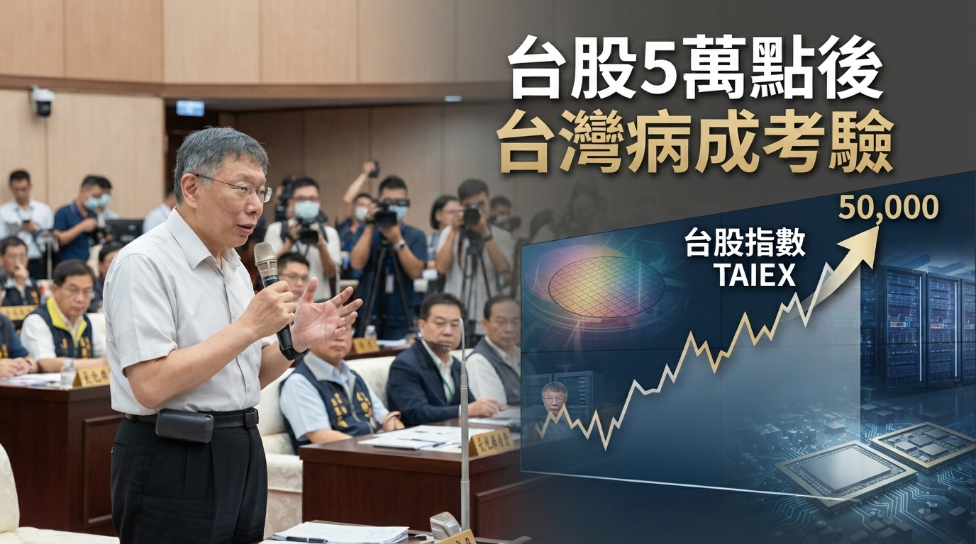 柯文哲彰化談台股5萬點：AI推升經濟仍有極限，「台灣病」風險浮現