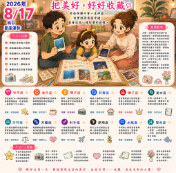 2026年8月17日 明日星座運勢  把美好，好好收藏