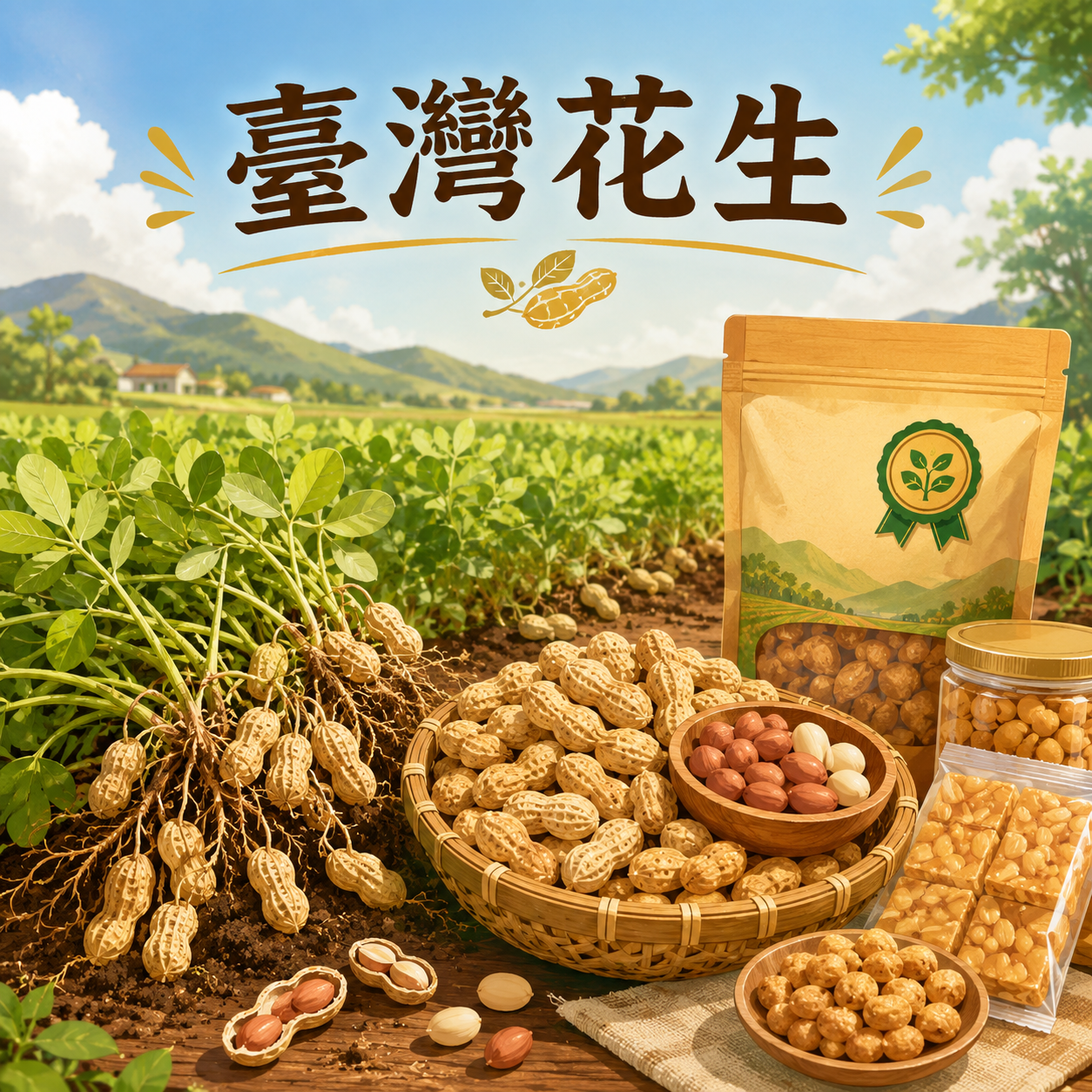 「臺灣花生標章」正式公布！國產原料須達100％　花生糖、調味花生都能申請