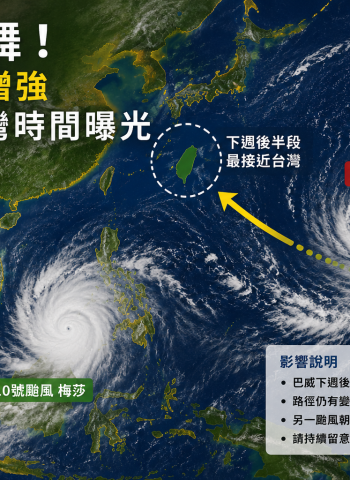 雙颱共舞！巴威持續增強　專家曝最接近台灣時間