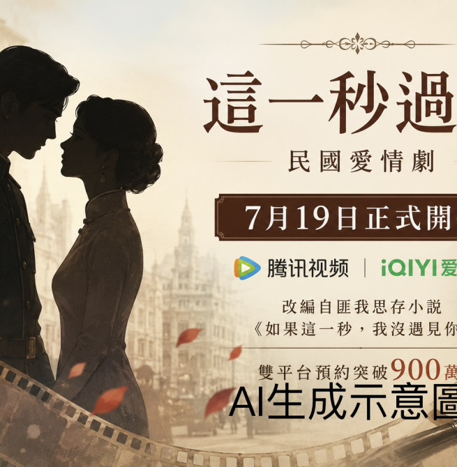 《這一秒過火》開播掀話題　張凌赫、王楚然攜手演繹民國虐戀　雙平台預約突破900萬