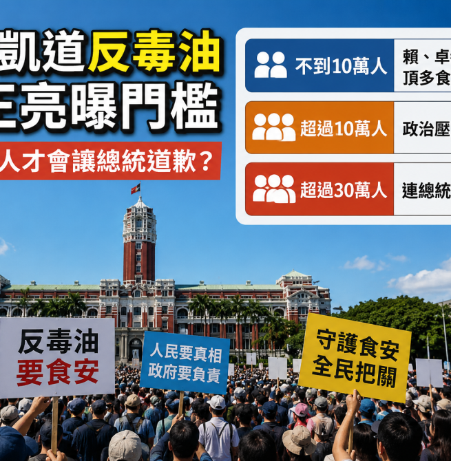 725凱道反毒油集會將登場　郭正亮：若逾30萬人「總統也要道歉」
