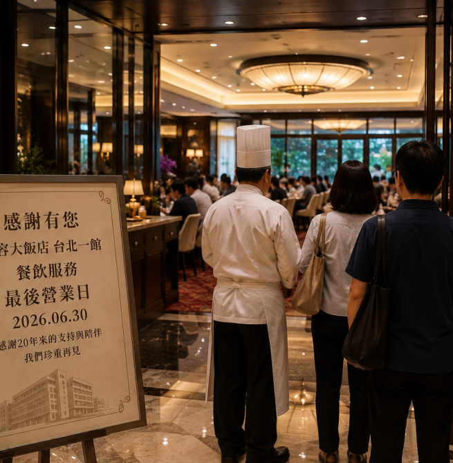 福容台北一館餐飲畫下句點　阿基師親迎熟客留下最後回憶