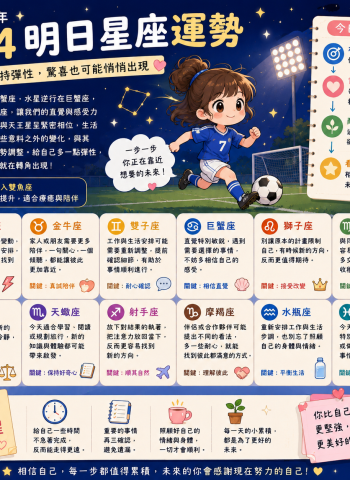 2026年7月4日 明日星座運勢  學會保持彈性，驚喜也可能悄悄出現
