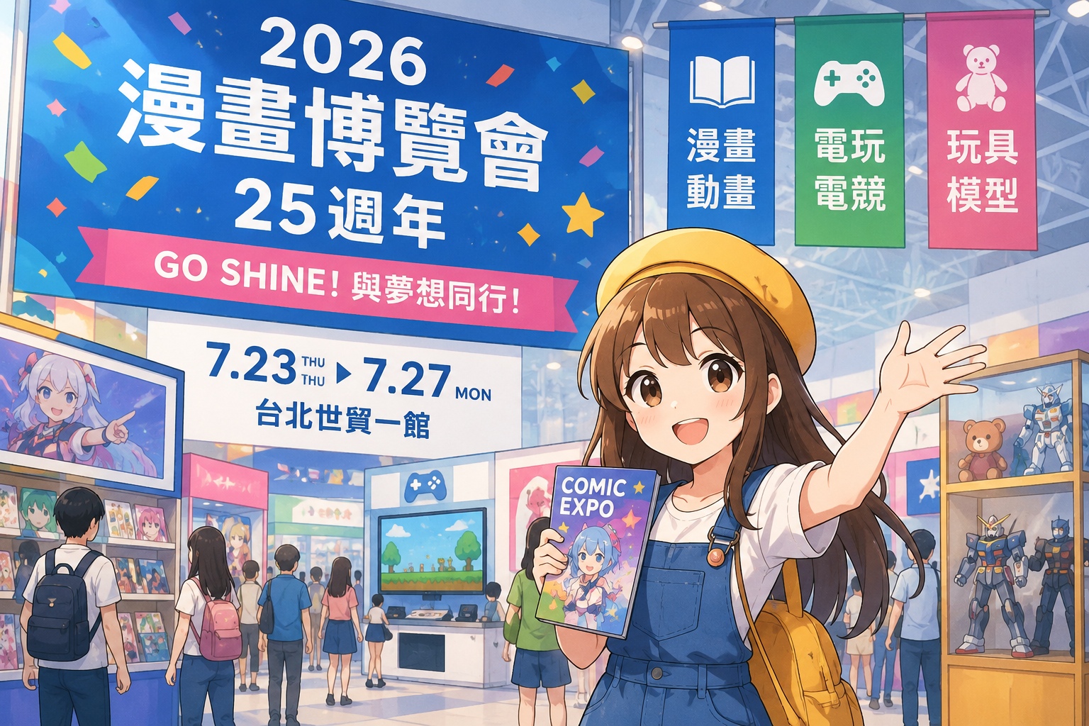 2026漫畫博覽會25週年開幕！三大展同步登場　動漫、電玩、模型一次逛