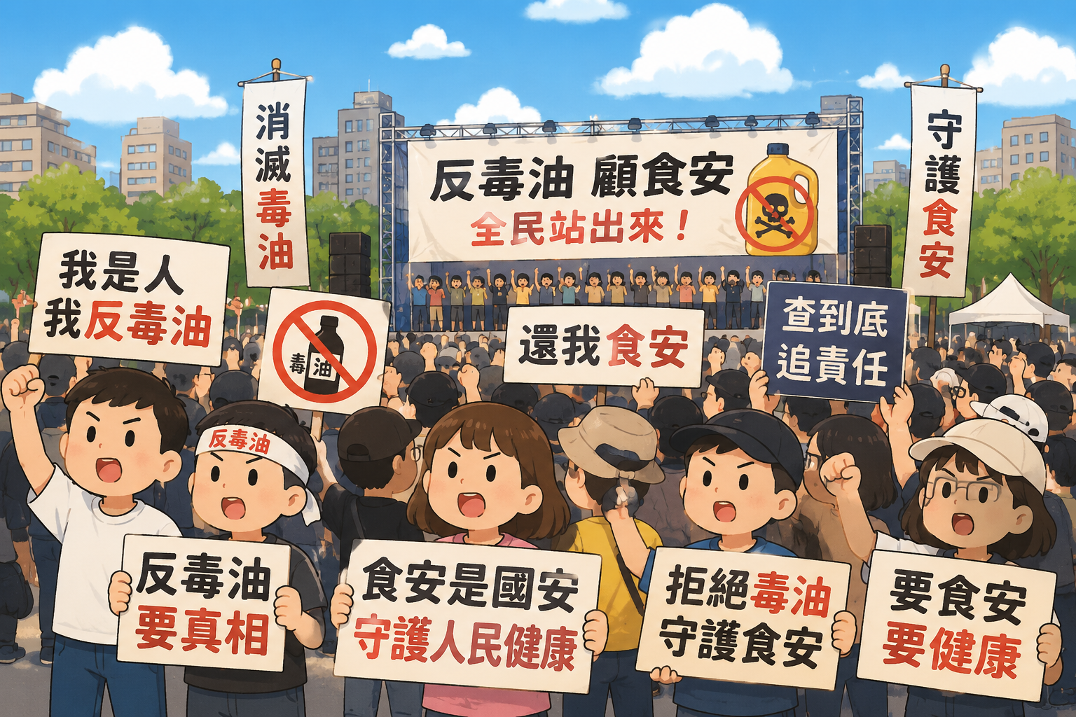 凱道反毒油集會湧20萬人　韓國瑜、蔣萬安、盧秀燕同台　群眾高喊「民進黨下台」