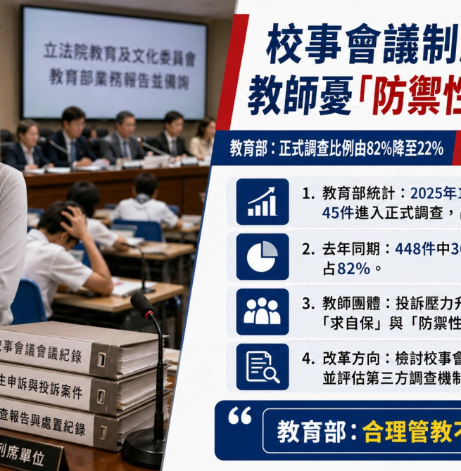 《鐵拳教育》掀教權討論 教師團體批校事會議助長「防禦性教學」