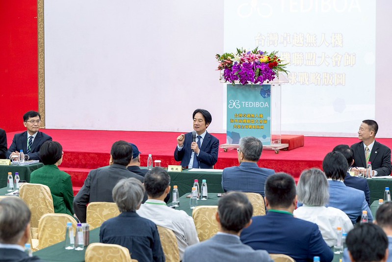 賴清德總統出席臺中無人機海外商機聯盟大會師　盼打造臺灣成為全球無人機發展亞洲中心