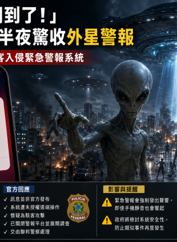 「人類，我們到了！」巴西百萬人半夜驚收「外星警報」　官方證實遭疑似駭客入侵