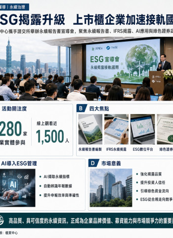 ESG揭露進入AI時代！280家企業齊聚永續報告書宣導會 綠色證券制度受矚目