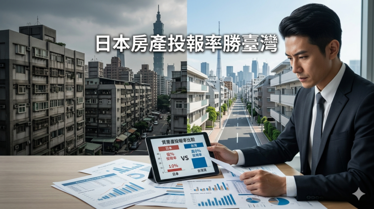 日本房產投報率勝臺灣數倍？2026最新數據揭示：低租金報酬成臺灣房市結構性警訊