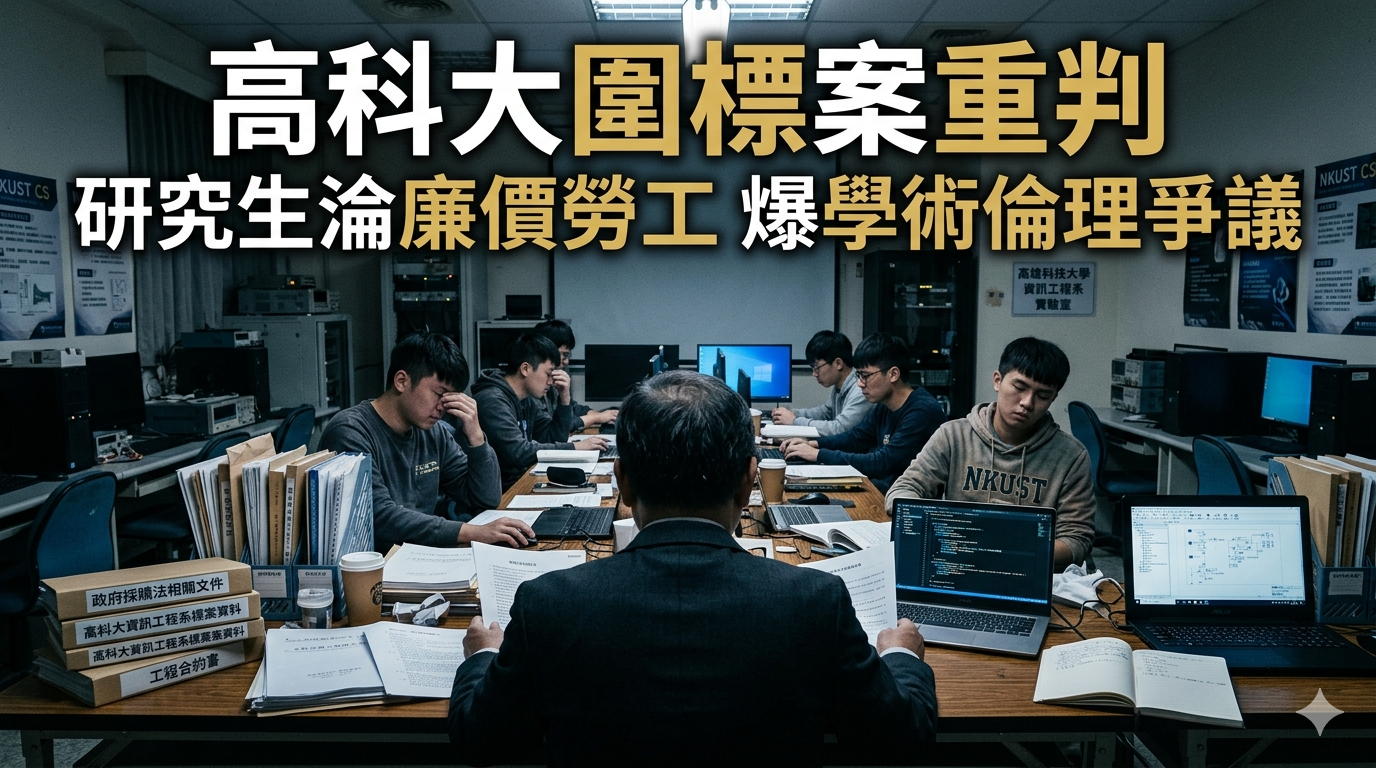 高科大前總務長涉圍標案遭重判　教授兄弟壟斷校園標案、研究生淪廉價勞工引爭議