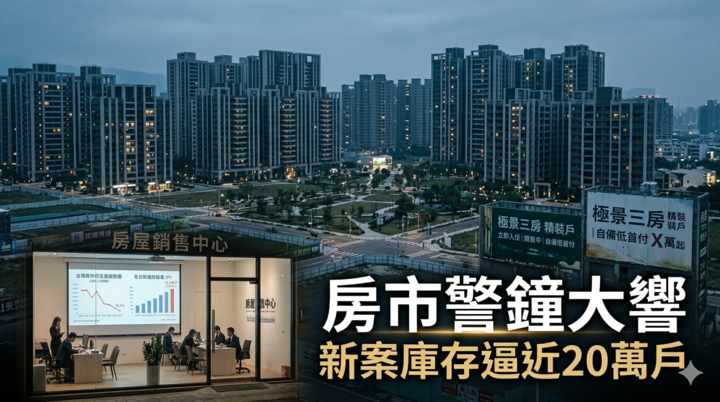 房市庫存飆破19萬戶　全臺新案待售量逼近20萬戶創新高、建商賣壓全面浮現