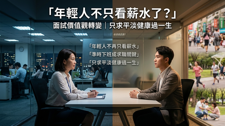年輕人不在意薪水了？面試狂問「這三條件」　職場老人嘆：只求平淡健康過一生引發世代共鳴