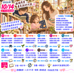2026年10月14日 今日星座運勢  換個角度，看見新的可能