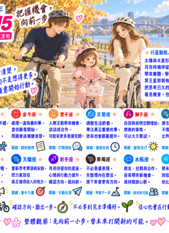 2026年10月15日 明日星座運勢  把握機會，向前一步