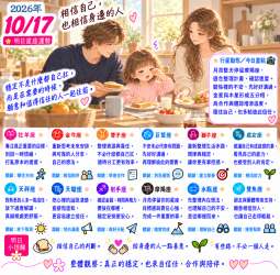 2026年10月17日 今日星座運勢  相信自己，也相信身邊的人