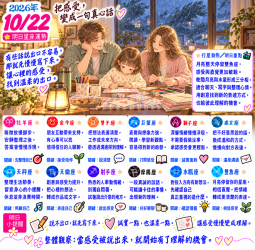 2026年10月22日 明日星座運勢  把感受，變成一句真心話