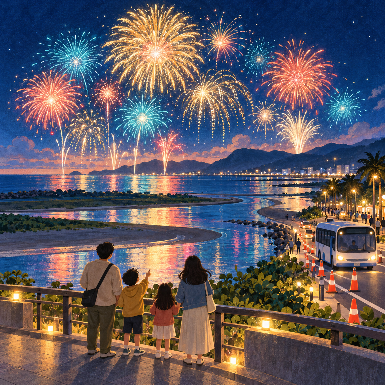台東國慶焰火將登場 中華大橋10日晚間封閉、接駁服務同步上路