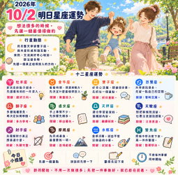 2026年10月2日 明日星座運勢  想法很多的時候，先選一個最值得做的